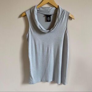 Metaphor sleeveless blouse with cowl neck
